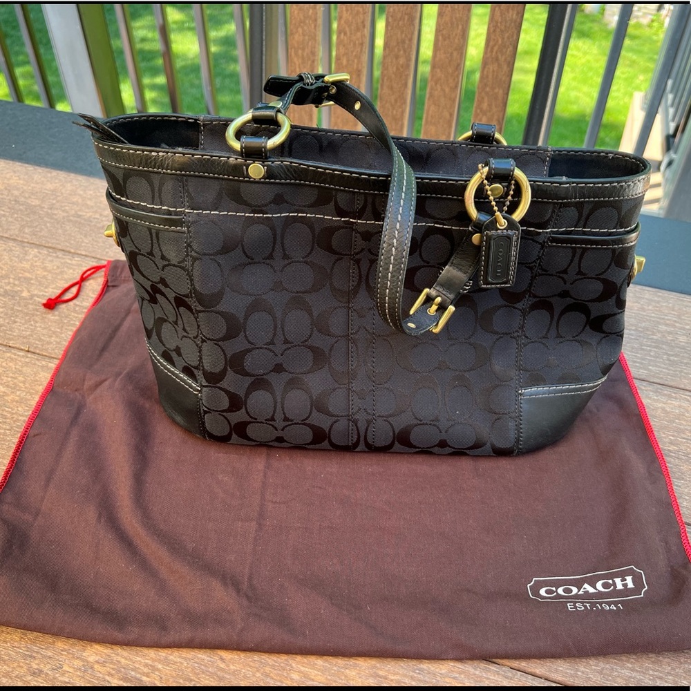 Black Emblem Coach Purse
